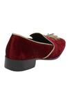 Shop_Veruschka by Payal Kothari_Maroon Velvet Loafers With Tassels_Online_at_Aza_Fashions