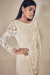 Buy_Premya By Manishii_White Tulle Embroidery Round Kurta Set _Online_at_Aza_Fashions