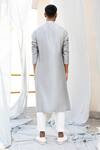 Shop Antar Agni Grey Cotton Silk Kurta at Aza Fashions Shop_Antar Agni_Grey Cotton Silk Kurta _at_Aza_Fashions