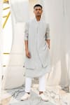 Antar Agni Grey Cotton Silk Layered Kurta Online at Aza Fashions Antar Agni_Grey Cotton Silk Layered Kurta _Online_at_Aza_Fashions