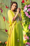 Miku Kumar Green Georgette Round Embroidered Kurta And Palazzo Pant Set Online at Aza Fashions Miku Kumar_Green Georgette Round Embroidered Kurta And Palazzo Pant Set _Online_at_Aza_Fashions