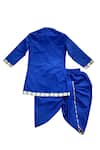 Buy_Maaikid_Blue Cotton, Silk Embroidery Kurta And Dhoti Pant Set _Online_at_Aza_Fashions