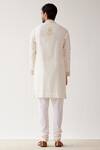 Shop_Devnaagri_Ivory Chanderi And Cotton Dori Embrioidered Kurta Set _at_Aza_Fashions
