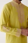 Buy_Devnaagri_Green Chanderi And Cotton Dori Embrioidered Kurta Set 