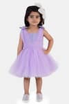 Buy_Miakki_Purple Satin Embroidered Pearl Work Pleated Ruffle Dress  _at_Aza_Fashions