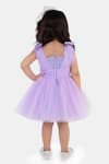 Shop_Miakki_Purple Satin Embroidered Pearl Work Pleated Ruffle Dress  _at_Aza_Fashions