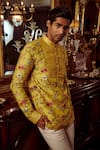 Buy_Kalista_Yellow Emir Chanderi Kurta Set_Online_at_Aza_Fashions
