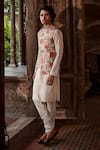 Buy_Kalista_Multi Color Bundi Raw Silk Printed Chintz Vivaan And Kurta Set _at_Aza_Fashions