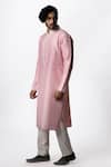 Buy Krishna Mehta Pink Tussar Geometric, Mirror Print Kurta Set Online at Aza Fashions Buy_Krishna Mehta_Pink Tussar Geometric, Mirror Print Kurta Set _Online_at_Aza_Fashions