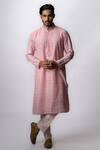 Buy Krishna Mehta Pink Viscose Cotton Geometric, Zardozi Print Kurta Set at Aza Fashions Buy_Krishna Mehta_Pink Viscose Cotton Geometric, Zardozi Print Kurta Set _at_Aza_Fashions