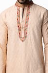 Buy Krishna Mehta Peach Viscose Cotton Floral, Zardozi Embroidered Kurta Set Online at Aza Fashions Buy_Krishna Mehta_Peach Viscose Cotton Floral, Zardozi Embroidered Kurta Set _Online_at_Aza_Fashions