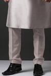Buy_Minaki_Grey Embroidered Bundi And Kurta Set _Online_at_Aza_Fashions
