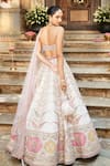 Shop Matsya Ivory Silk Applique Work Scoop Neck The Rambagh Embroidered Bridal Lehenga Set at Aza Fashions Shop_Matsya_Ivory Silk Applique Work Scoop Neck The Rambagh Embroidered Bridal Lehenga Set _at_Aza_Fashions