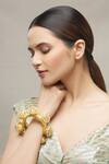 Shop_Moh-Maya By Disha Khatri_Gold Plated Kundan Kada Bangle_Online_at_Aza_Fashions
