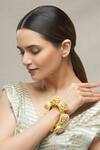 Buy_Moh-Maya By Disha Khatri_Gold Plated Kundan Kada Bangle_at_Aza_Fashions