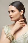 Buy_Moh-Maya by Disha Khatri_Gold Plated Kundan Bead Drop Bangles Set Of 2 _Online_at_Aza_Fashions