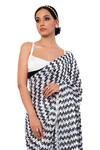 Buy_Manish Malhotra_Black Sequin Embellished Chevron Saree_Online_at_Aza_Fashions