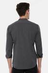 Shop_Mayank Modi - Men_Black 100% Linen Shirt _at_Aza_Fashions