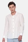 Mayank Modi - Men_White Malai Cotton Shirt _Online_at_Aza_Fashions
