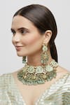 Minaki Gold Plated Stone, Meenakari, Kundan, Bead Choker Set Online at Aza Fashions Minaki_Gold Plated Stone, Meenakari, Kundan, Bead Choker Set_Online_at_Aza_Fashions