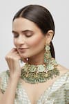 Shop Minaki Gold Plated Stone, Meenakari, Kundan, Bead Choker Set at Aza Fashions Shop_Minaki_Gold Plated Stone, Meenakari, Kundan, Bead Choker Set_at_Aza_Fashions