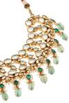 Buy_MINAKI_Gold Plated Beads, Diamonds Kundan Necklace Set _Online_at_Aza_Fashions