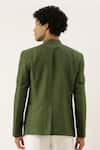 Shop_Mayank Modi - Men_Green Cotton Silk Bandhgala _at_Aza_Fashions