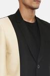 Mayank Modi - Men_Multi Color Silk Cotton Colorblock Blazer For Men_at_Aza_Fashions