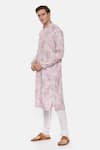 Buy_Mayank Modi - Men_Pink 100% Linen Printed Kurta Set _Online_at_Aza_Fashions