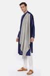 Buy_Mayank Modi - Men_Blue Silk Draped Kurta Set _Online_at_Aza_Fashions