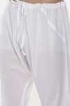 Shop_Mayank Modi - Men_Blue Linen Silk Plain Cowl Neck Kurta Set _Online_at_Aza_Fashions