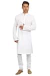 Buy_Mayank Modi - Men_White Pintuck Kurta With Churidar_Online_at_Aza_Fashions