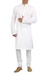 Buy_Mayank Modi - Men_White Pintuck Kurta With Churidar_at_Aza_Fashions