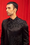 Mahima Mahajan_Black Madrid Zayn Overlap Jacket _Online_at_Aza_Fashions