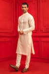 Shop_Mahima Mahajan_White Chanderi Silk Kurta And Pant Set _at_Aza_Fashions