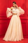 Shop_Mahima Mahajan_White Organza Embroidery Sweetheart Neck Lehenga And Blouse _at_Aza_Fashions