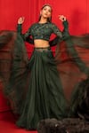 Mahima Mahajan_Green Organza Lehenga Set_Online_at_Aza_Fashions