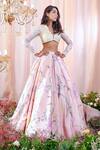 Buy Mahima Mahajan Pink Organza, Satin Organza, Lining Charlotte Hand Embroidered Lehenga Set at Aza Fashions Buy_Mahima Mahajan_Pink Organza, Satin Organza, Lining Charlotte Hand Embroidered Lehenga Set _at_Aza_Fashions