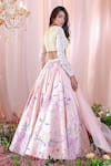 Shop Mahima Mahajan Pink Organza, Satin Organza, Lining Charlotte Hand Embroidered Lehenga Set at Aza Fashions Shop_Mahima Mahajan_Pink Organza, Satin Organza, Lining Charlotte Hand Embroidered Lehenga Set _at_Aza_Fashions