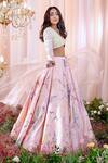 Mahima Mahajan Pink Organza, Satin Organza, Lining Charlotte Hand Embroidered Lehenga Set Online at Aza Fashions Mahima Mahajan_Pink Organza, Satin Organza, Lining Charlotte Hand Embroidered Lehenga Set _Online_at_Aza_Fashions