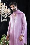 Buy_Mahima Mahajan_Purple Satin Organza Embroidered Floral Andre Full Sleeve Kurta Set _Online_at_Aza_Fashions