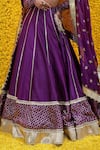 Shop_Mahima Mahajan_Purple Banarasi Chanderi Woven Floral Sweetheart Neck Jia Bridal Lehenga Set _Online_at_Aza_Fashions