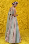 Shop_Mahima Mahajan_Multi Color Iqra Banarasi Chanderi Lehenga Set_at_Aza_Fashions