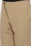 Shop_Mayank Modi - Men_Beige Malai Cotton Trousers For Men_Online_at_Aza_Fashions