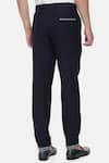 Buy_Mayank Modi - Men_Blue Malai Cotton Trousers  _Online_at_Aza_Fashions