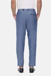 Buy_Mayank Modi - Men_Blue Malai Cotton Trousers  _Online_at_Aza_Fashions