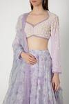 Buy_Masaba_Purple Organza Embroidered Lehenga Set_Online_at_Aza_Fashions