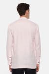 Shop_Mayank Modi - Men_Pink 100% Linen Kurta  _at_Aza_Fashions