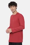 Mayank Modi - Men_Maroon Malai Cotton Pintuck Short Kurta  _Online_at_Aza_Fashions