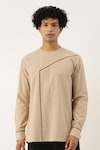 Buy_Mayank Modi - Men_Beige Malai Cotton Short Kurta _at_Aza_Fashions